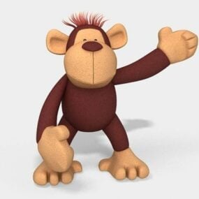 Brinquedo de pelúcia orangotango Modelo 3D