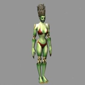 Orc kvinnlig karaktär 3d-modell