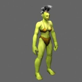 Orc kvindelig wow karakter 3d-model