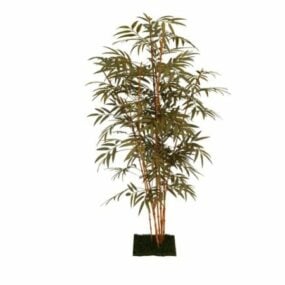 3д модель декоративного золотого бамбука