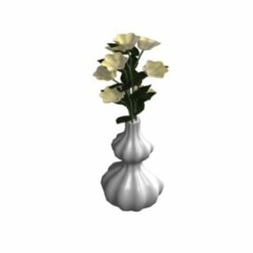 Okrasná váza Květiny 3D model