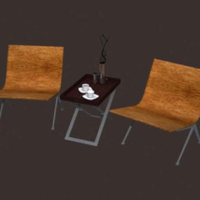 आउटडोर अवकाश कुर्सी सेट 3डी मॉडल