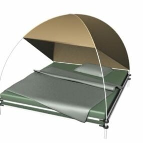 3д модель уличной палатки-кровати