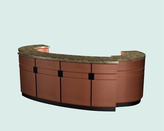 Oval Reception Counter