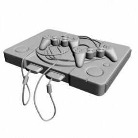 Ps One-gameconsole 3D-model