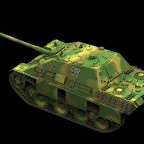 黑豹被摧毁的坦克3d模型