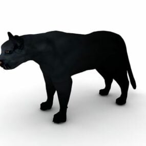 3д модель животного Пантера Леопард