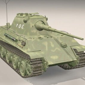 3D model německého tanku Panzer Ii
