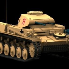 Panzer II坦克3d模型