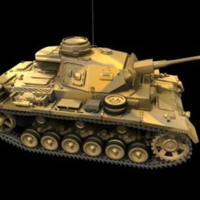 Model 3d Tangki Sedang Panzer III