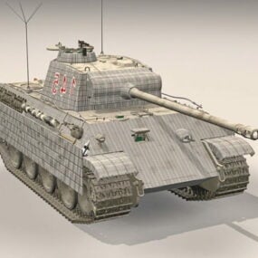 دبابة بانزر V الألمانية المتوسطة نموذج ثلاثي الأبعاد