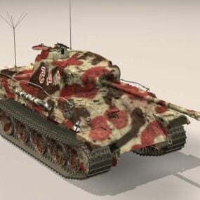 نموذج دبابة بانزر V Panther ثلاثي الأبعاد
