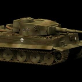Modelo 3d do tanque Panzerkampfwagen Tiger