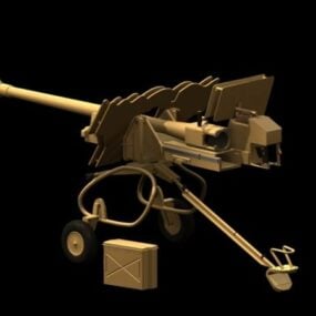 パラ対戦車砲 3Dモデル