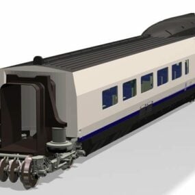 Vagón de tren de pasajeros modelo 3d