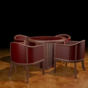 庭院餐桌椅3D模型