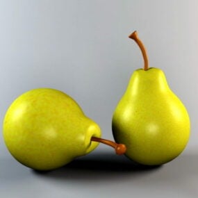 דגם תלת מימד של פירות אגס