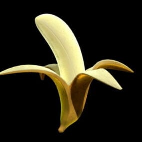 Model 3d pisang sing dikupas