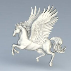 3д модель мультяшного животного лошади