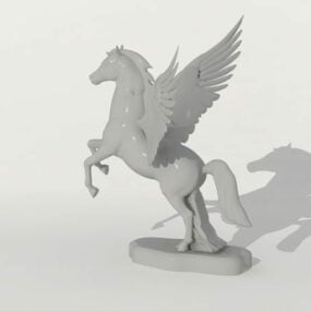 Sculpture Cheval Licorne modèle 3D