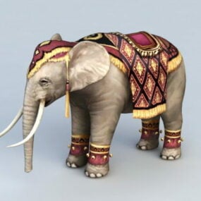 ペルシャ象の3Dモデル