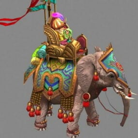 Modello 3d dell'Elefante da guerra dell'Impero persiano