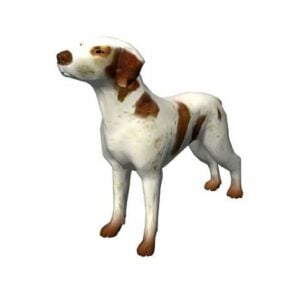 Modelo 3d de cão de estimação animal