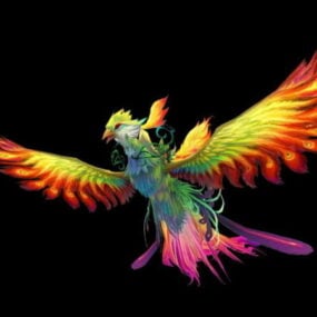 Character Phoenix Bird 3d-model