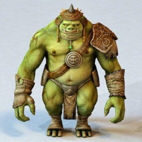 Pig-faced Orc Warrior 3d-modell