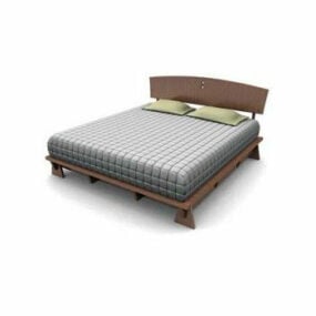 Pillowtop Queen-size Mattress Bed 3d model
