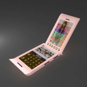 粉色手机3d模型