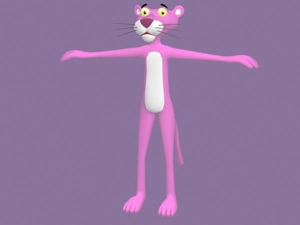 Pink Panther Free 3d Model - .3ds, .Max, .Vray - Open3dModel