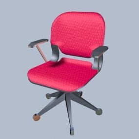 Рожевий обертовий стілець 3d модель