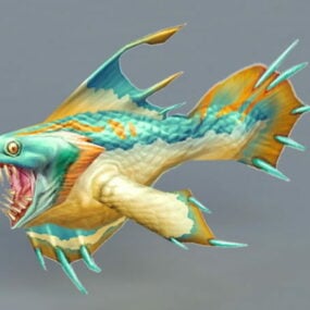 דגם 3D Piranha Monster