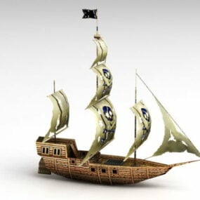 مدل سه بعدی کشتی دزدان دریایی