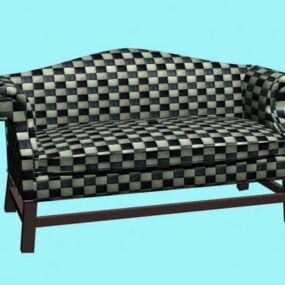 Rutete sofa 3d-modell