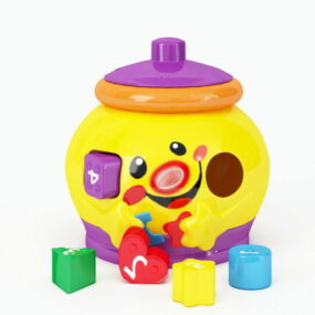 3д модель пластиковых игрушек-букв