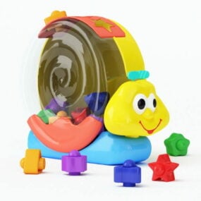 3д модель пластиковой игрушки-улитки