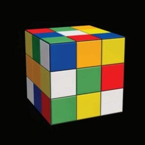 Plastic Toy Rubik Cube 3d model