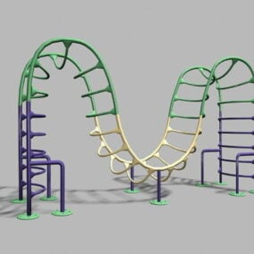 Modelo 3d de barras de macaco para playground