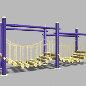 Pont Wobble pour aire de jeux modèle 3D