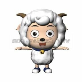 Character Pleasant Goat Cartoon Modelling 3d model