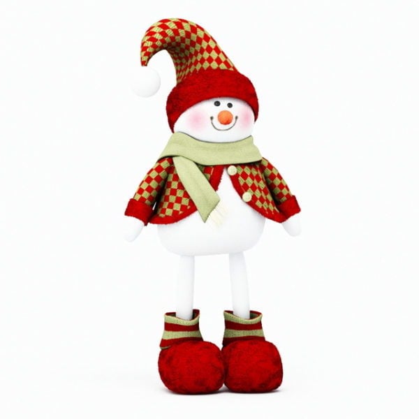 Muñeco de nieve navideño de felpa