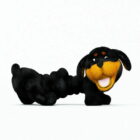 Peluche chien noir