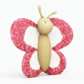 毛绒蝴蝶玩具3d模型