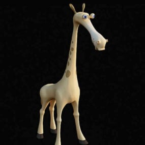 Plush Cartoon Giraffe Toy 3d model