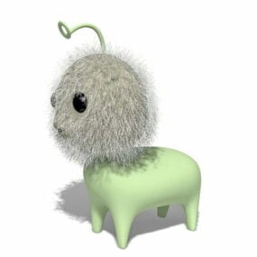 Plush Cute Monster Stuffed Animal 3d model