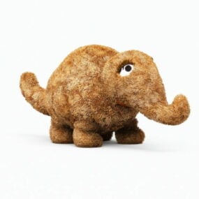 Plys Elephant Toy 3d-model