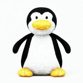 Model 3D pluszowego pingwina