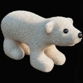 Pluszowe zabawki Niedźwiedź polarny Model 3D